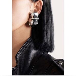 Khaite Julius Large Hoop Earrings Silver